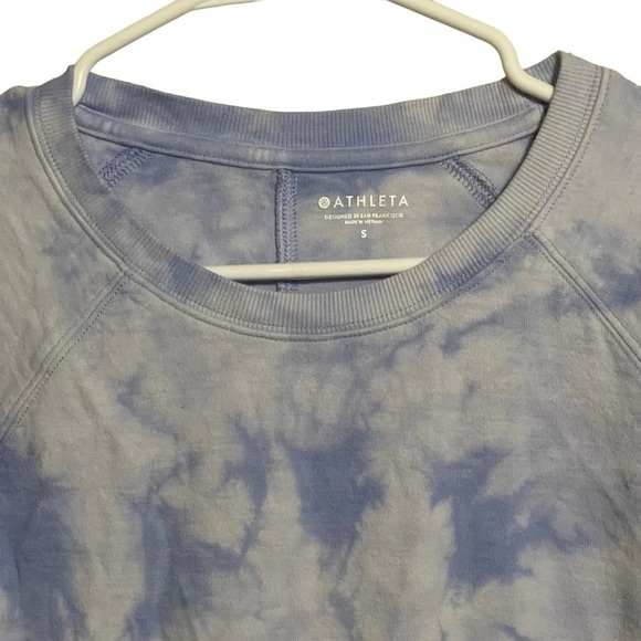 Athleta Sundown Tie Dye Light Purple Pullover Sweatshirt Women's S - Picture 3 of 7